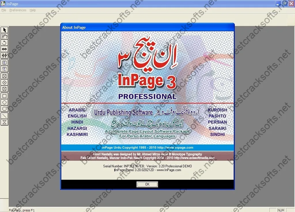 InPage Professional Serial key 3.6 Free Full Activated
